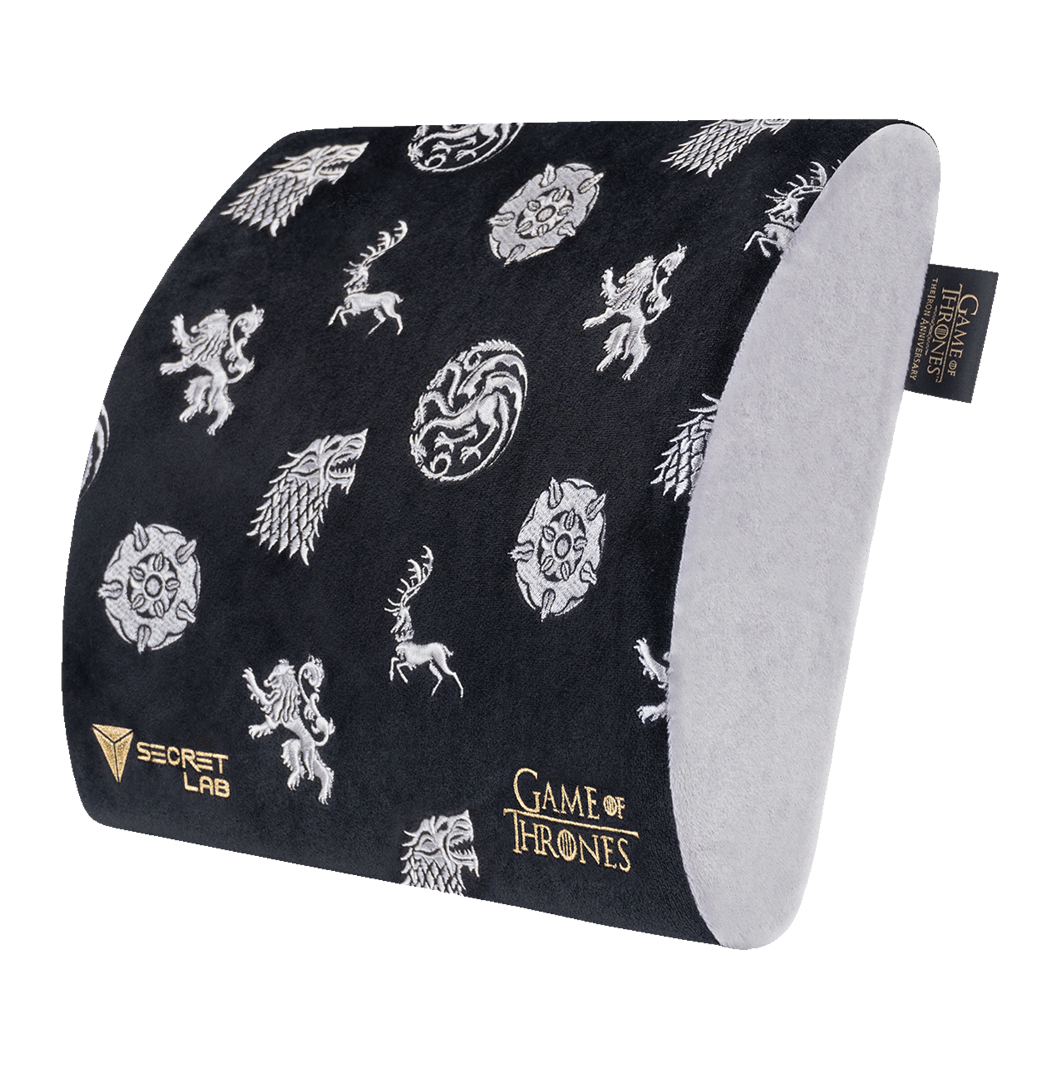 Secretlab Memory Foam Lumbar Pillow - Game of Thrones Iron Anniversary Edition